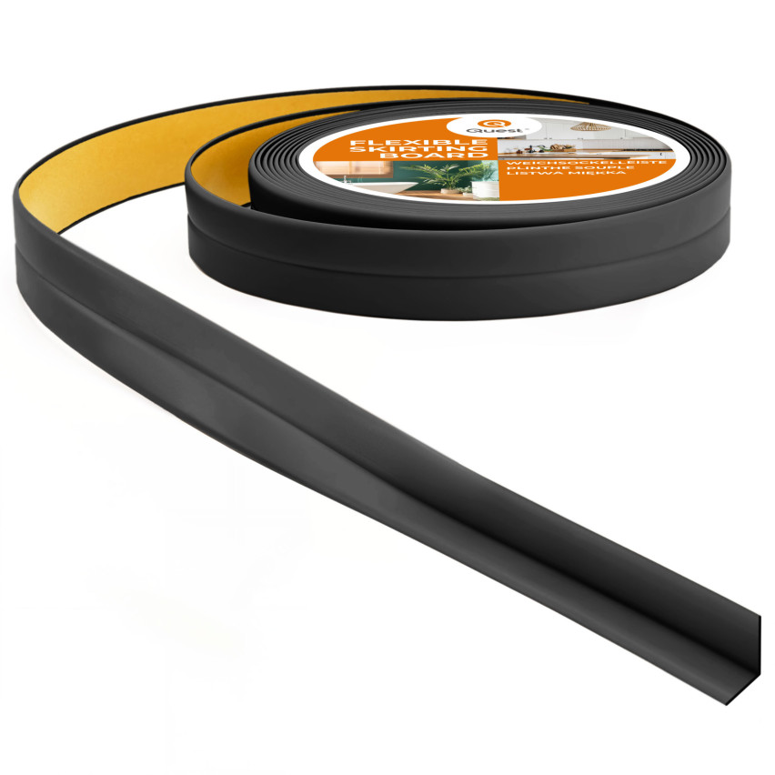 Listwa wykończeniowa samoprzylepna czarna PCV 10/10 5m