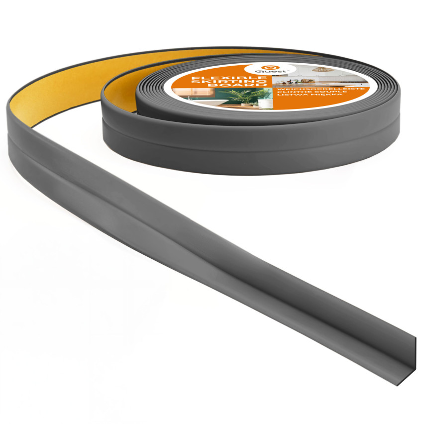 Listwa montażowo-wykończeniowa samoprzylepna PCV na taśmie piankowej 10/10 5m - grafit