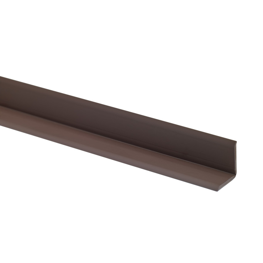 Listwa wykończeniowa PCV 10x10 mm, samoprzylepna, elastyczna, miękka taśma dekoracyjna, ciemny brąz, 5 m