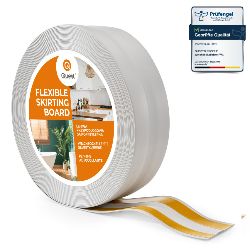 Listwa przypodłogowa samoprzylepna PCV 32x23mm jasnoszary