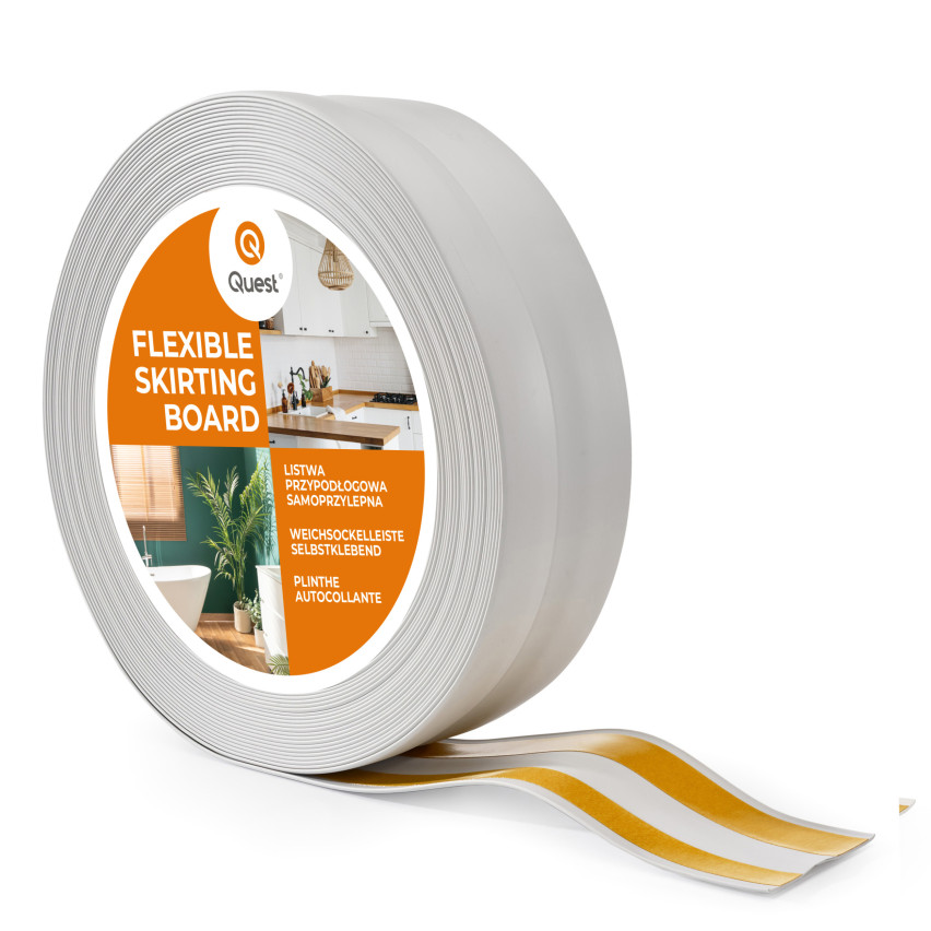 Listwa przypodłogowa samoprzylepna PCV 32x23mm jasnoszary