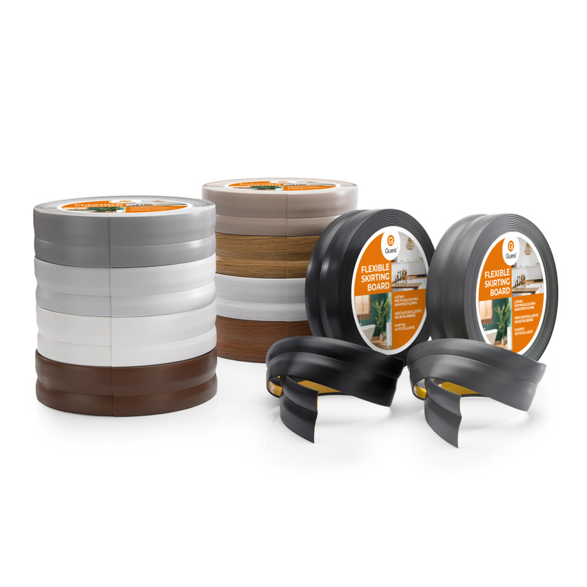 Listwa przypodłogowa PCV 32x23 mm, samoprzylepna elastyczna, miękka listwa podłogowa, cokołowa, dębowy