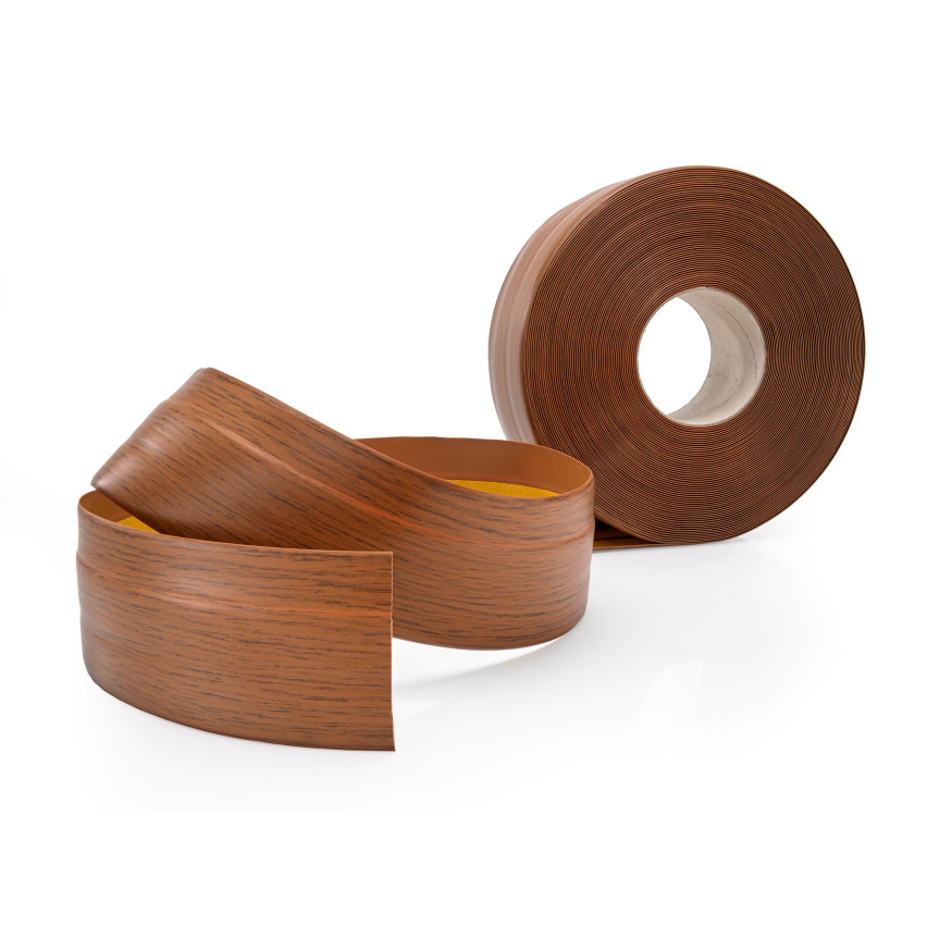 Listwa przypodłogowa PCV 50x20 mm, samoprzylepna elastyczna, miękka listwa podłogowa, cokołowa, dąb rustykalny