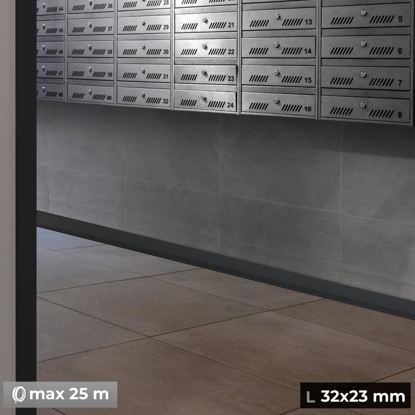Listwa przypodłogowa samoprzylepna PCV 50x20mm Grafit