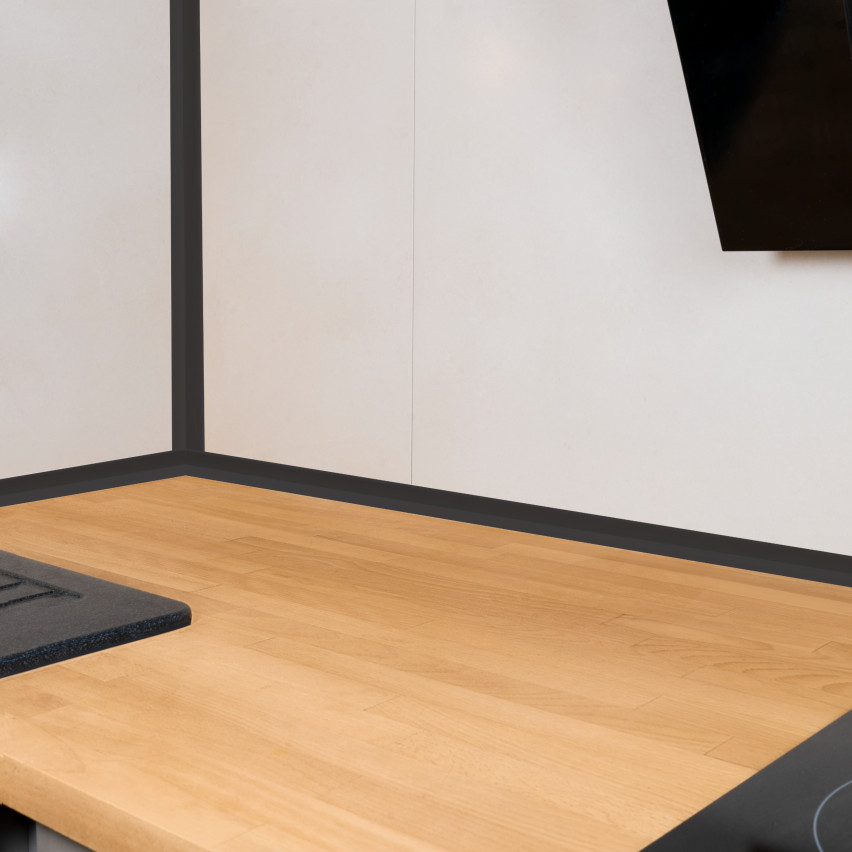 Listwa wykończeniowa samoprzylepna grafit PCV 