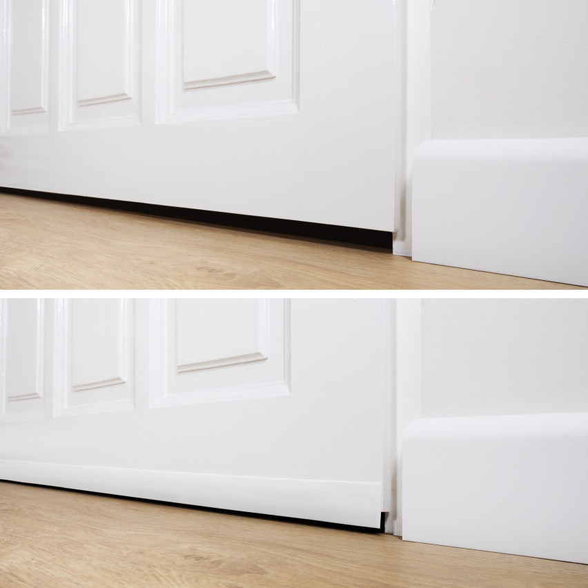 Listwa maskująca samoprzylepna PCV, listwa okienna płaska z tworzywa sztucznego, profil końcowy  srebrna 5m