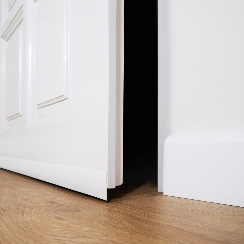 Listwa maskująca samoprzylepna PCV, listwa okienna płaska z tworzywa sztucznego, profil końcowy  srebrna 5m