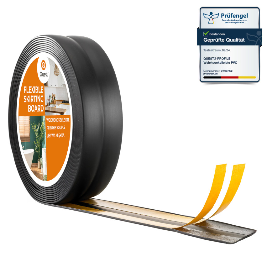 Listwa wykończeniowa samoprzylepna czarna PCV