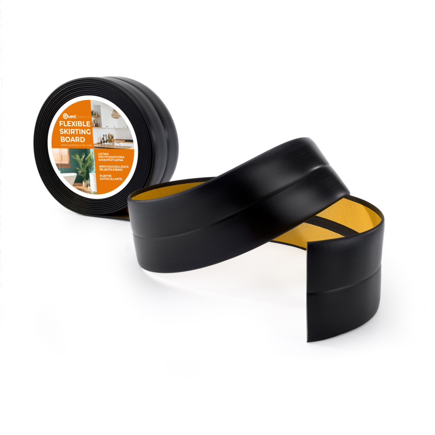 Listwa wykończeniowa samoprzylepna czarna PCV