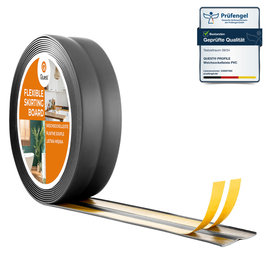 Listwa wykończeniowa samoprzylepna grafit PCV 