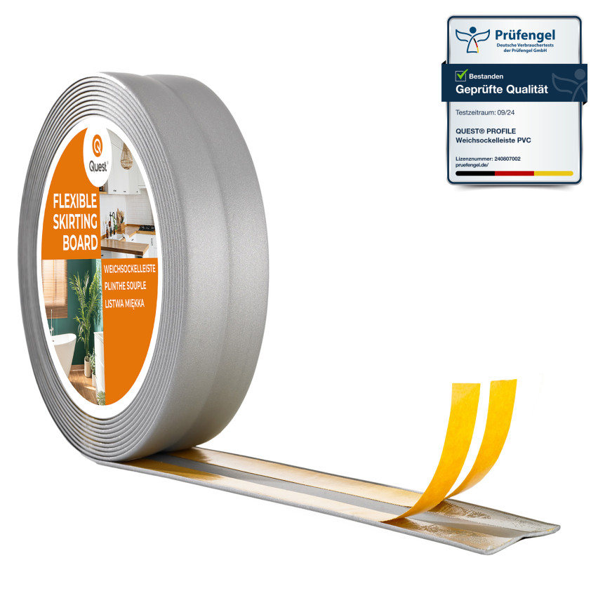 Listwa wykończeniowa samoprzylepna srebrna PCV 