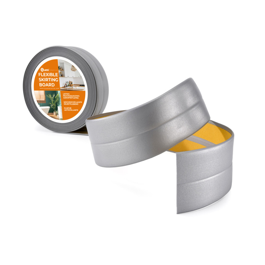 Listwa wykończeniowa samoprzylepna srebrna PCV 