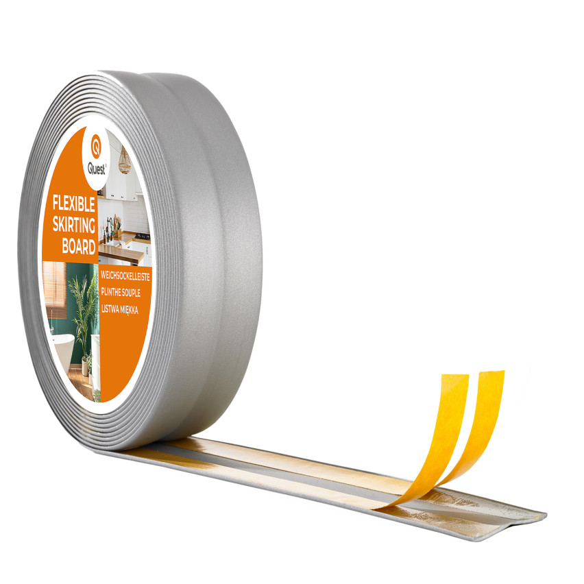 Listwa wykończeniowa samoprzylepna srebrna PCV 