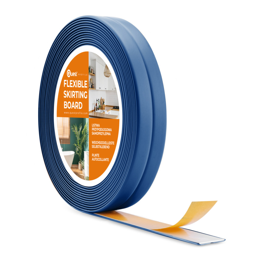 Listwa montażowo-wykończeniowa samoprzylepna PCV na taśmie piankowej 10/10, niebieski 5m