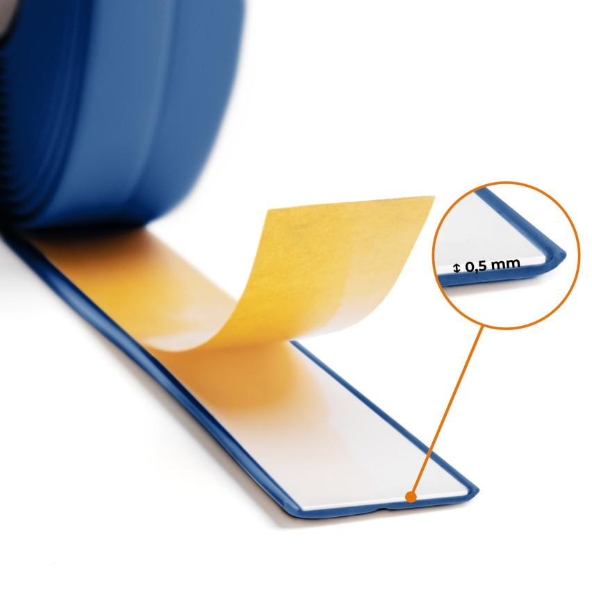 Listwa montażowo-wykończeniowa samoprzylepna PCV na taśmie piankowej 10/10, niebieski 5m