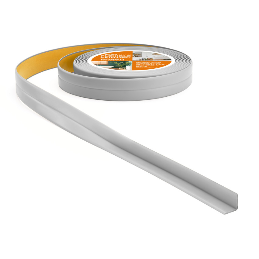 Listwa montażowo-wykończeniowa samoprzylepna PCV na taśmie piankowej 10/10 5m - szara