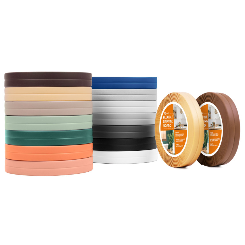 Listwa montażowo-wykończeniowa samoprzylepna PCV na taśmie piankowej 10/10 5m - brąz