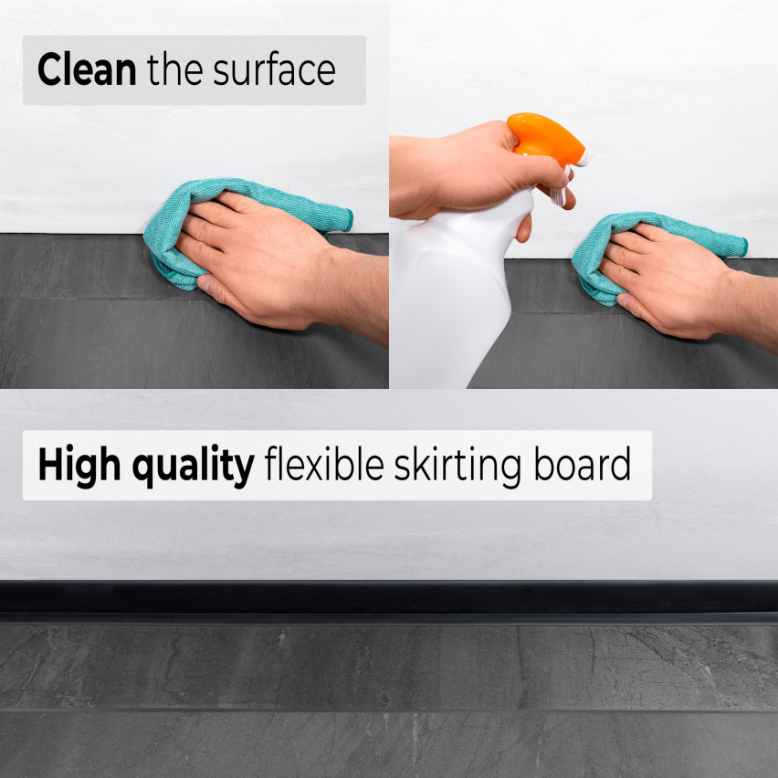 Listwa przypodłogowa PCV 70x20mm  czarna