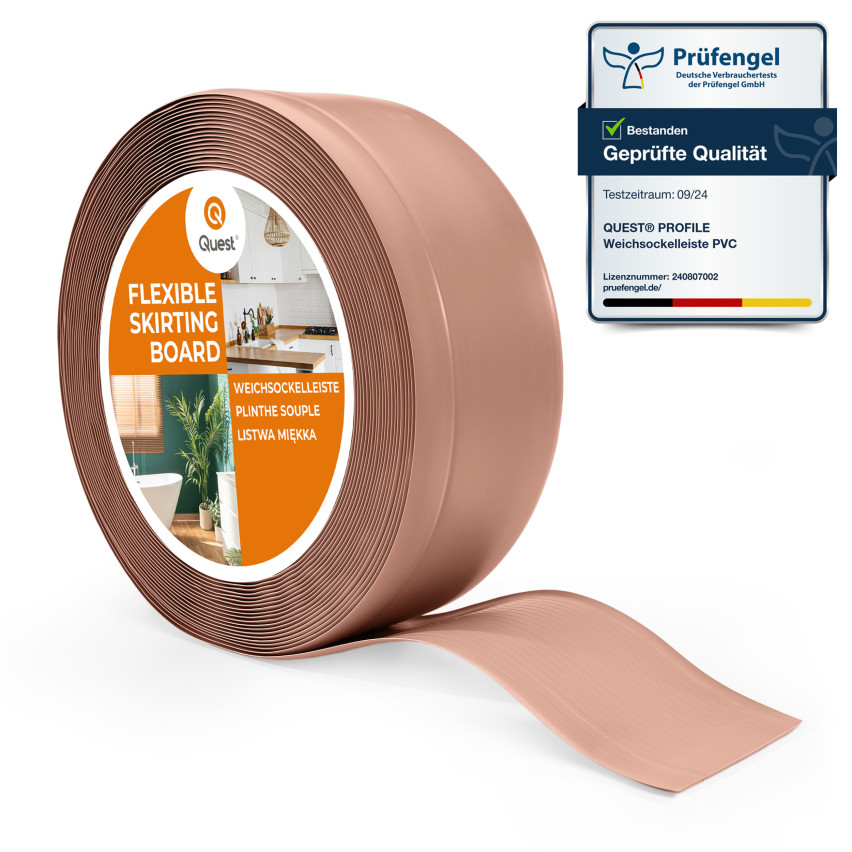 Listwa przypodłogowa PCV 70x20mm, jasny brąz