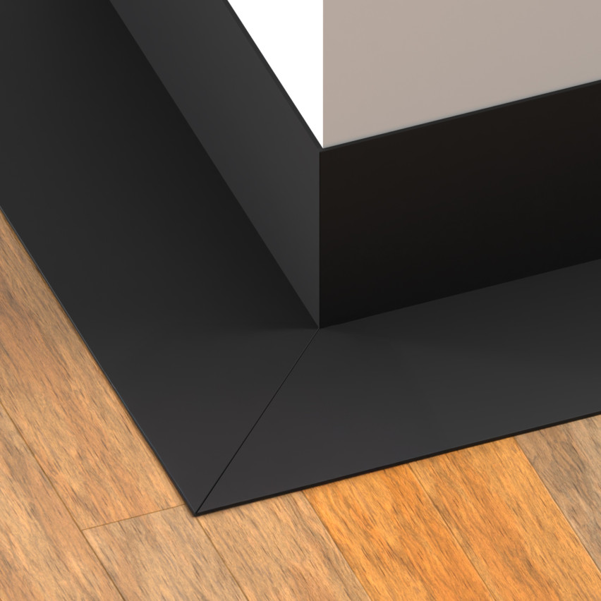 Minimalistyczna listwa przypodłogowa PVC - twarda, biały