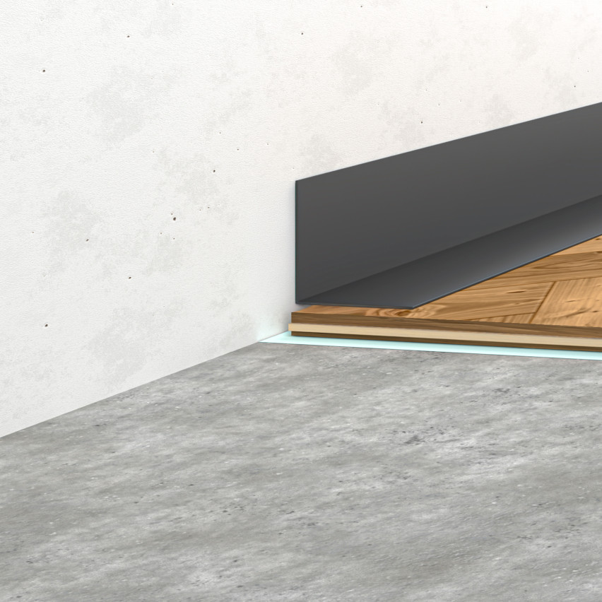 Minimalistyczna listwa przypodłogowa PVC - twarda, biały