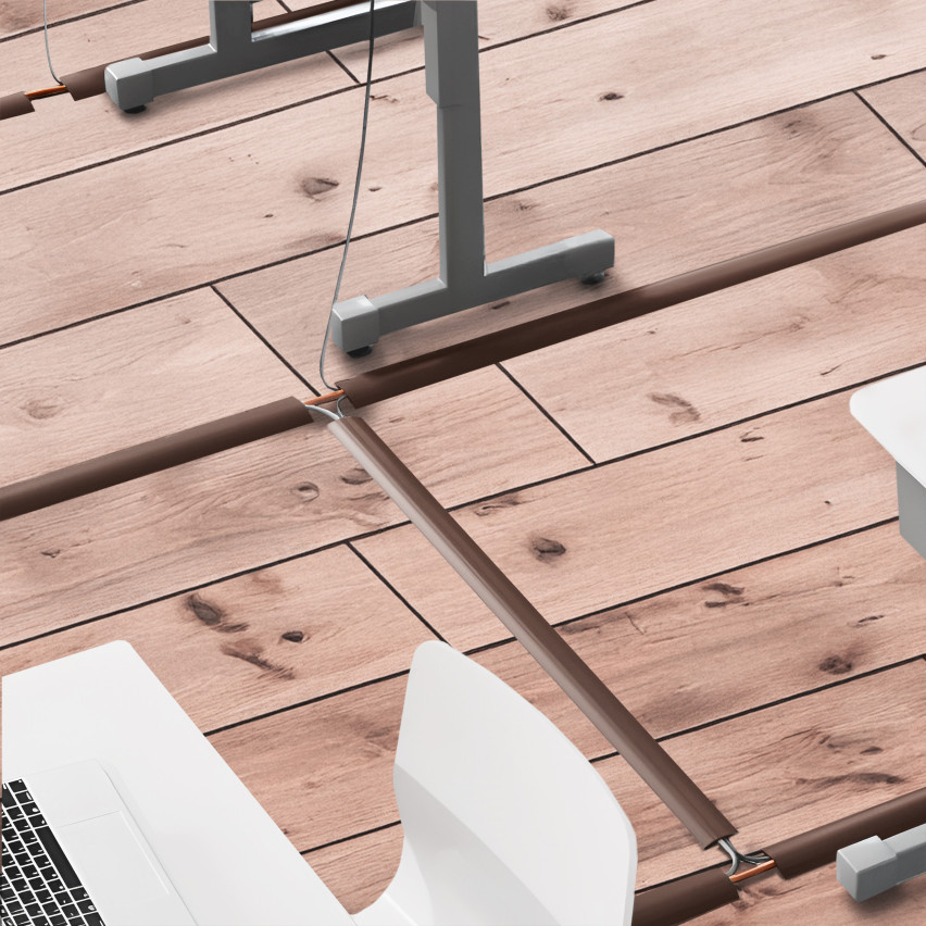 Listwa kablowa maskująca PCV – 200 cm, półokrągła, brąz