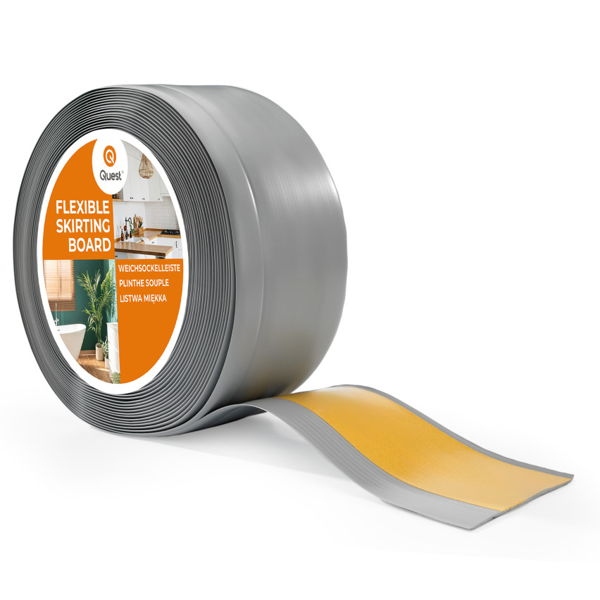 Listwa przypodłogowa samoprzylepna PCV 100x25mm szara