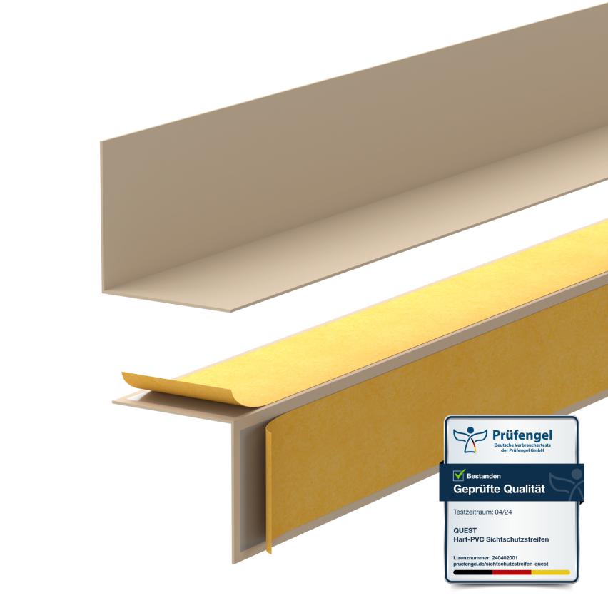 Minimalistyczna listwa przypodłogowa samoprzylepna PVC twarda, Loft, Modern, beż