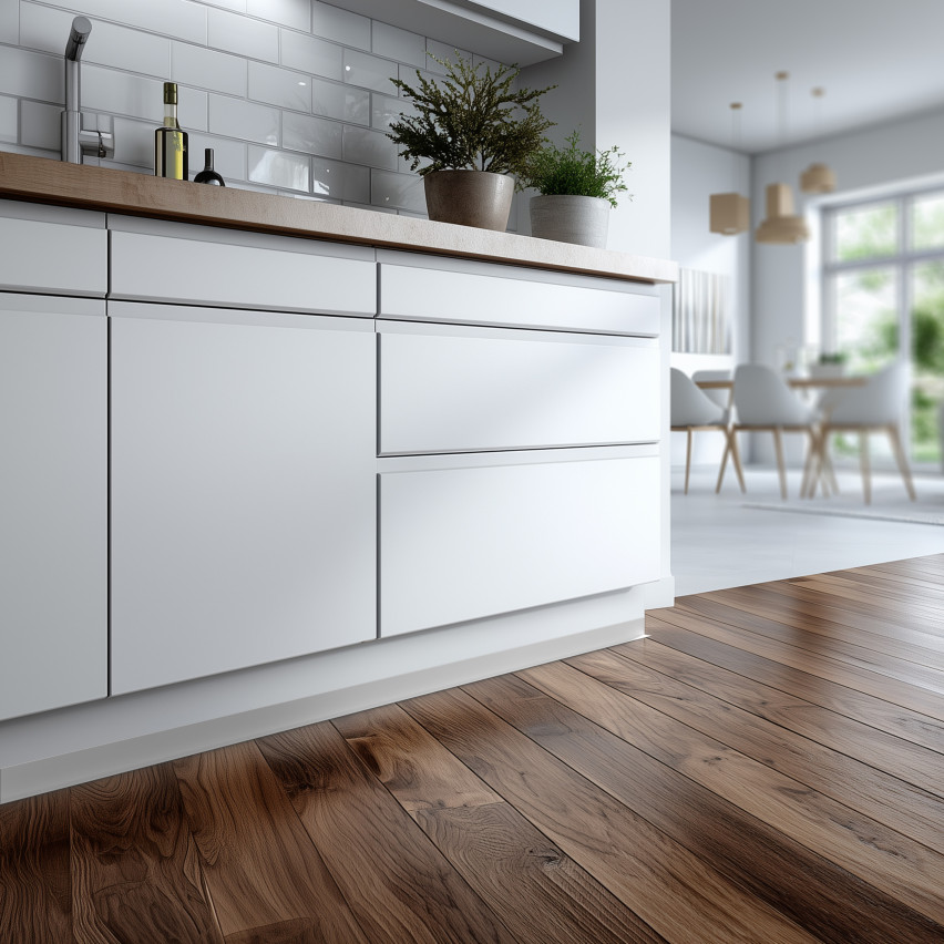 Minimalistyczna listwa przypodłogowa PVC - twarda, biały