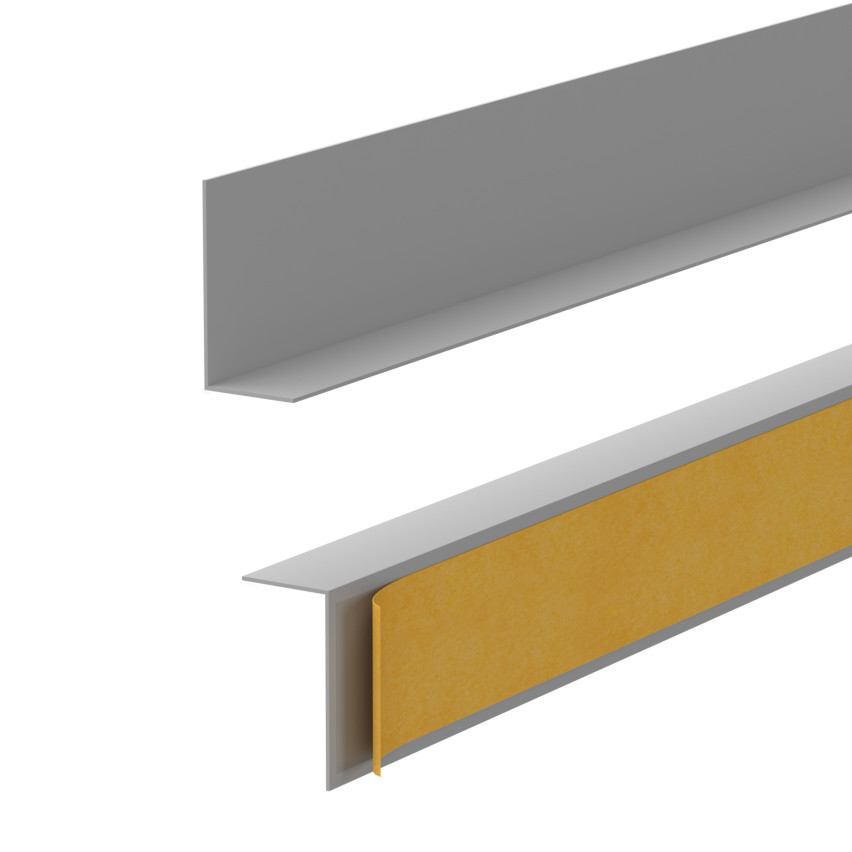 Minimalistyczna listwa przypodłogowa samoprzylepna PVC twarda, Loft, Modern, szary