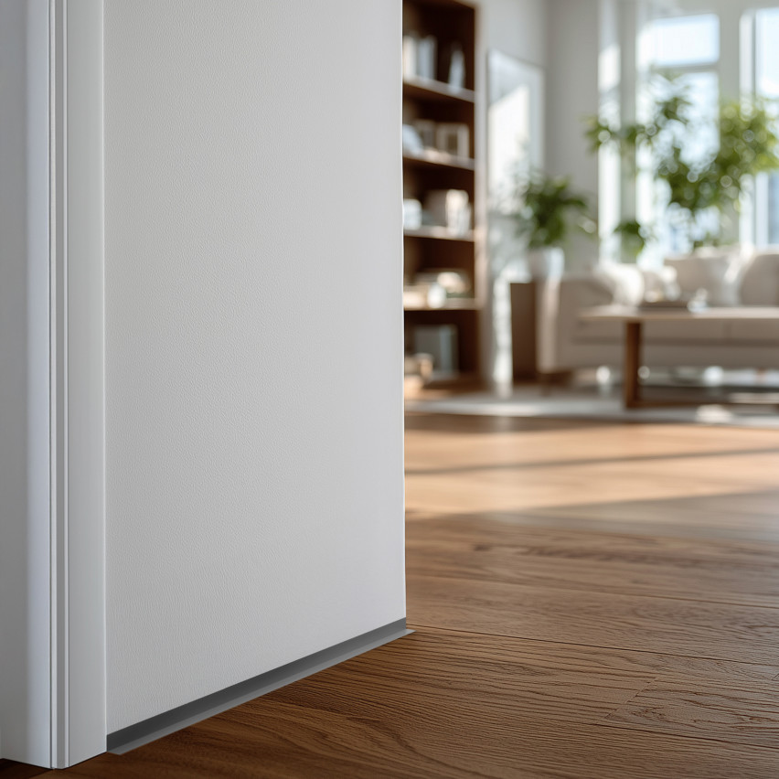 Minimalistyczna listwa przypodłogowa PVC twarda, Loft, Modern, szary