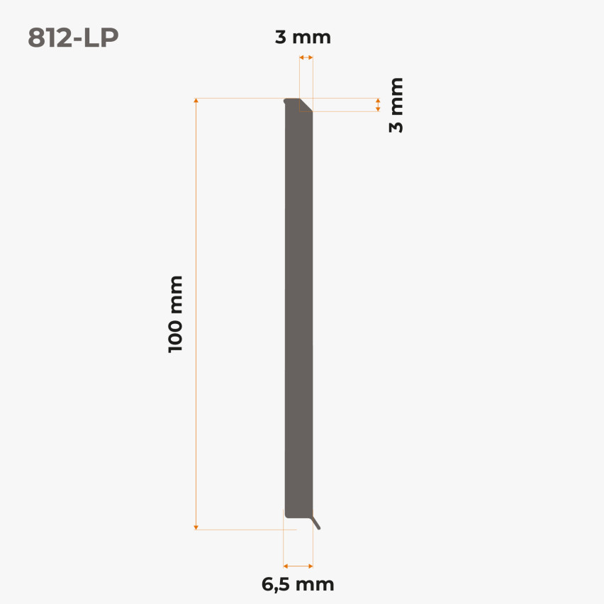 Listwa przypodłogowa samoprzylepna PVC, gładka, 100mm, 10m, jasny dąb