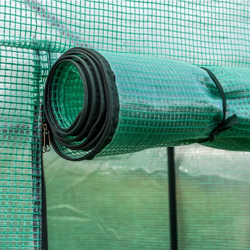 Tunel foliowy ogrodowy 3 segmentowy zielony 3 x 2 x 2 m