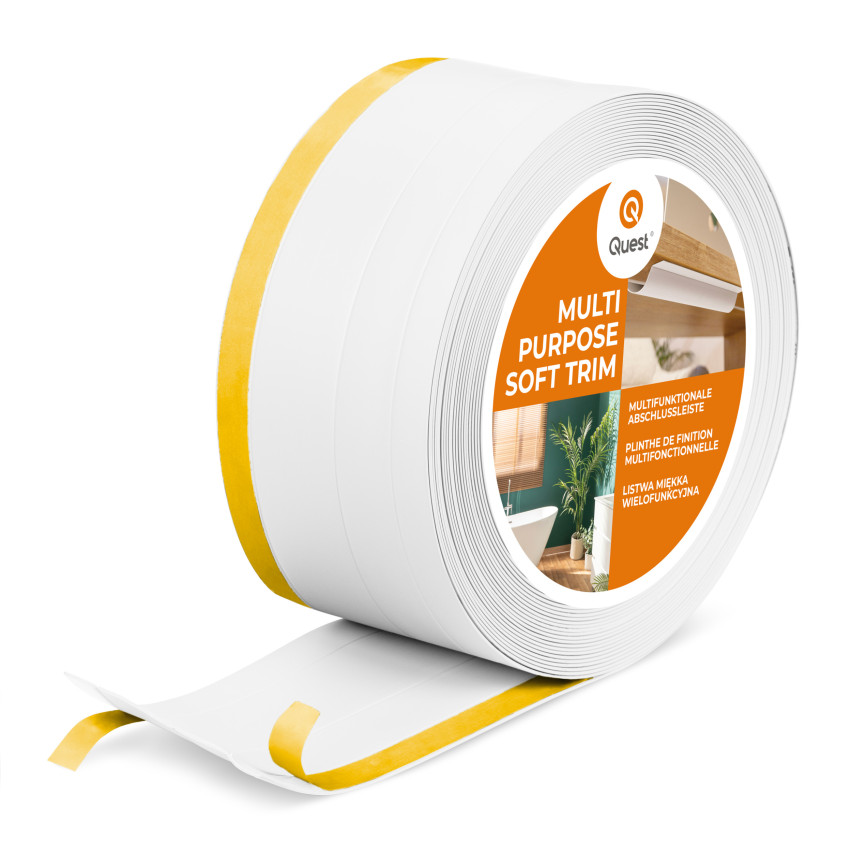 Listwa wielofunkcyjna z PCV 4in1 – samoprzylepny panel wykończeniowy, 120mm, biały