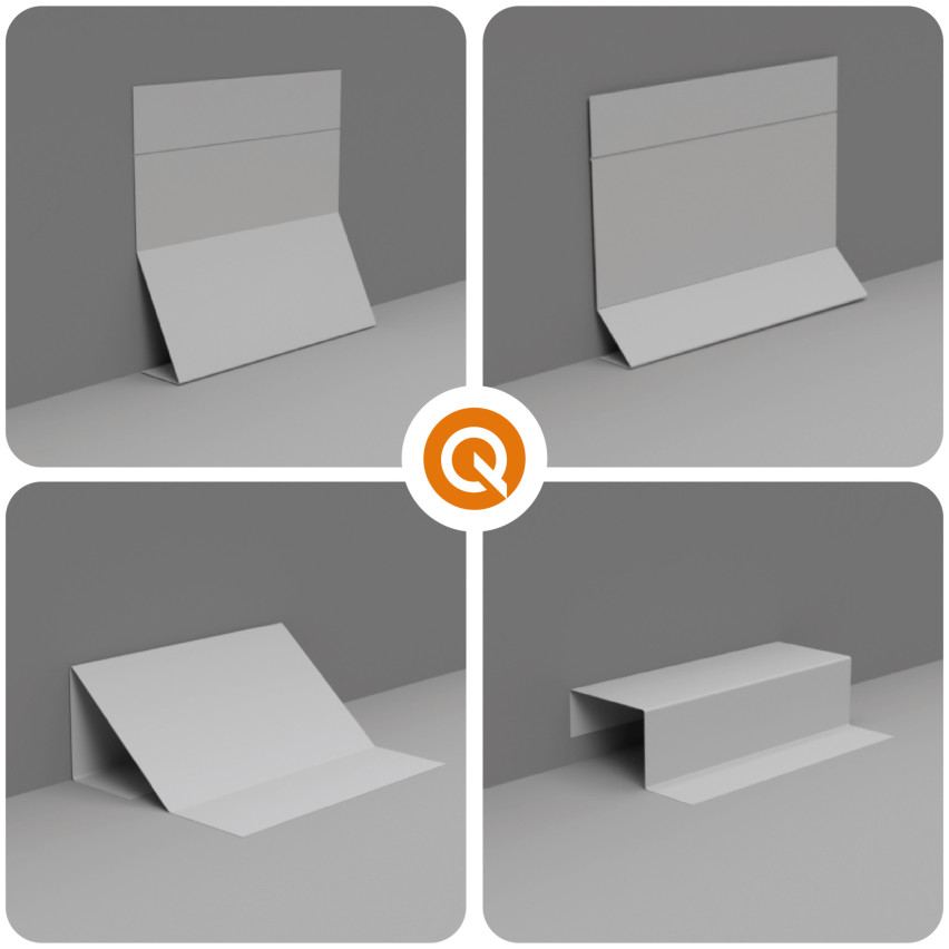 Listwa wielofunkcyjna z PCV 4n1 – samoprzylepny panel wykończeniowy, 120mm, ciemnoszary