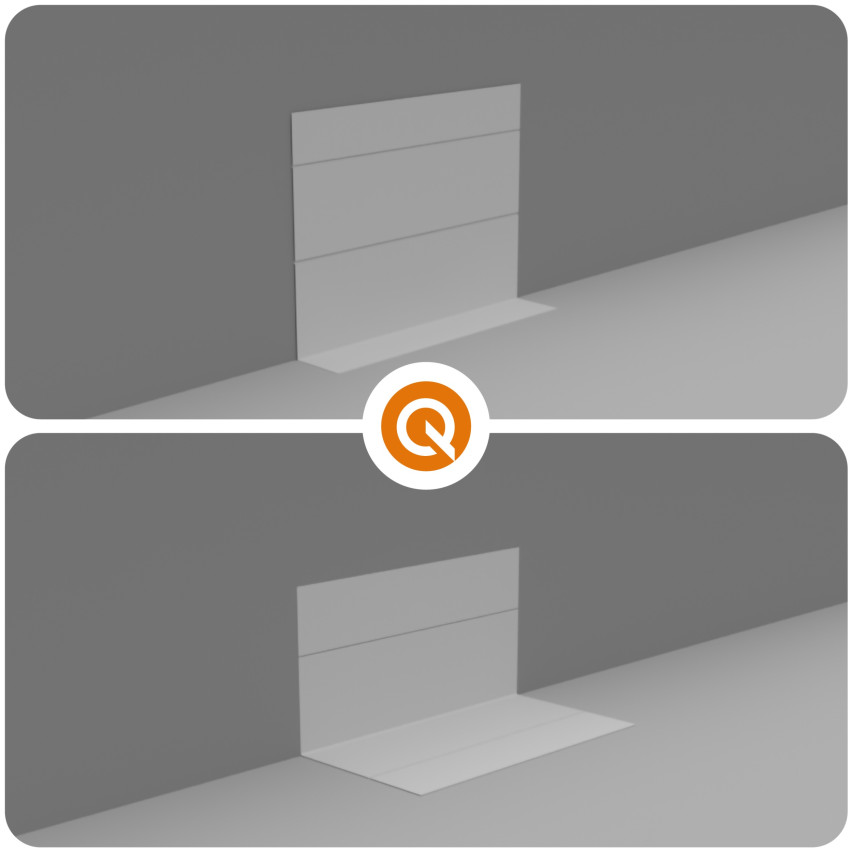 Listwa wielofunkcyjna z PCV 4in1 – samoprzylepny panel wykończeniowy, szary