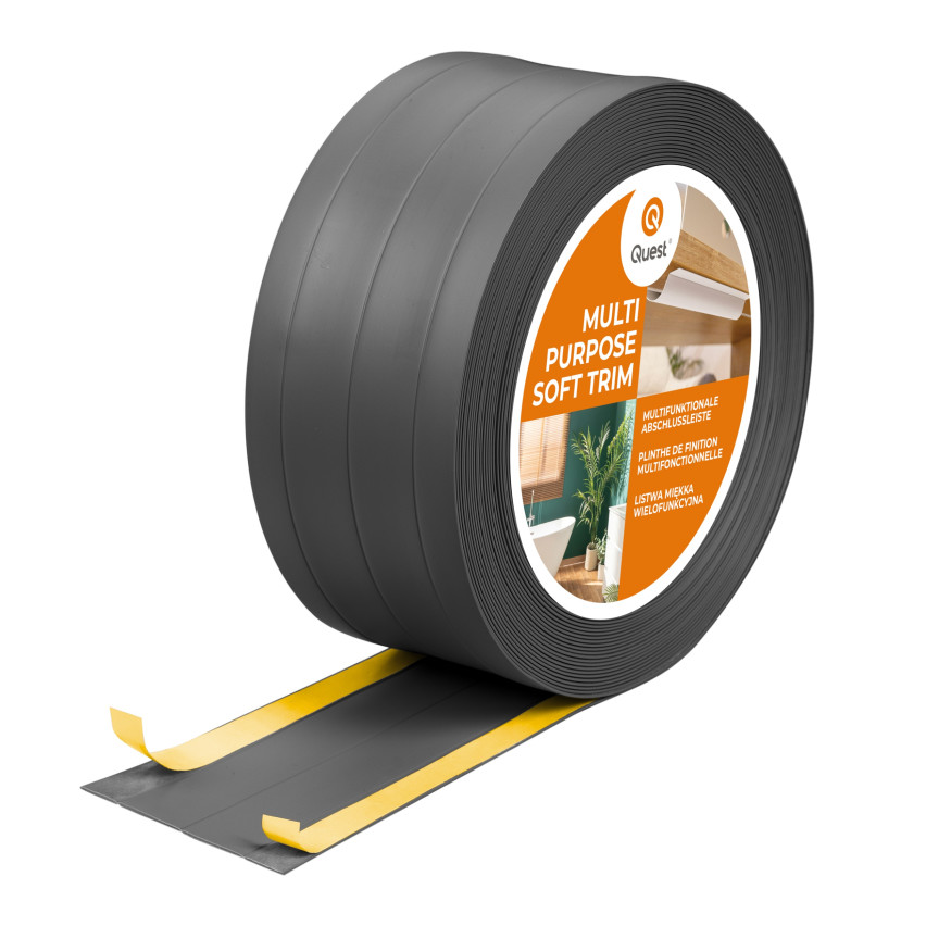 Listwa wielofunkcyjna z PCV 4in1 – samoprzylepny panel wykończeniowy, ciemnoszary
