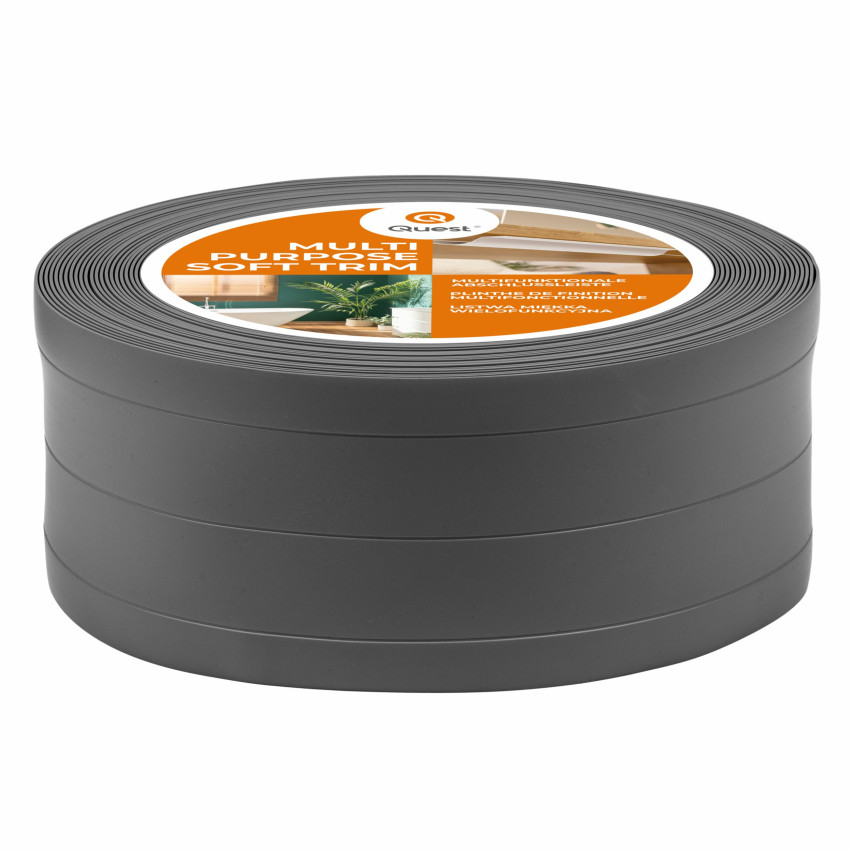 Listwa wielofunkcyjna z PCV 4in1 – samoprzylepny panel wykończeniowy, ciemnoszary