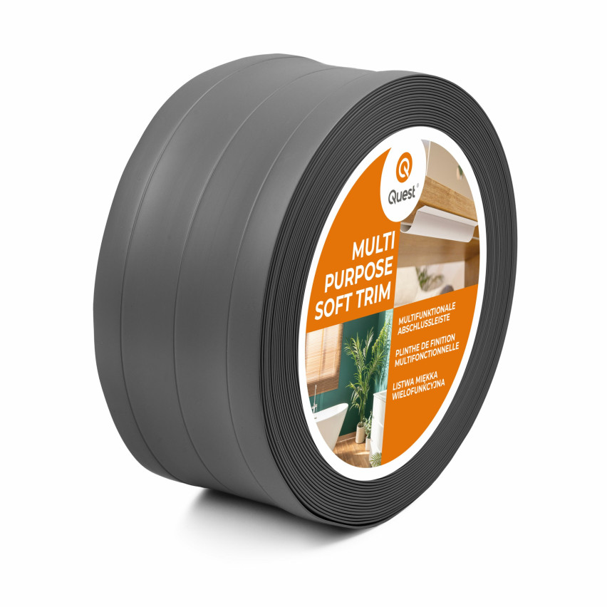 Listwa wielofunkcyjna z PCV 4in1 – samoprzylepny panel wykończeniowy, ciemnoszary