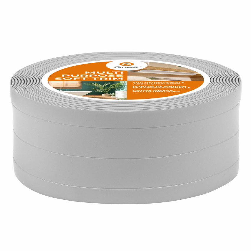 Listwa wielofunkcyjna z PCV 4in1 – samoprzylepny panel wykończeniowy, szary