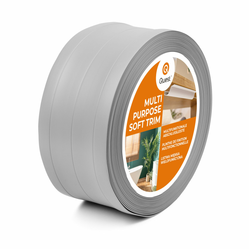 Listwa wielofunkcyjna z PCV 4in1 – samoprzylepny panel wykończeniowy, szary