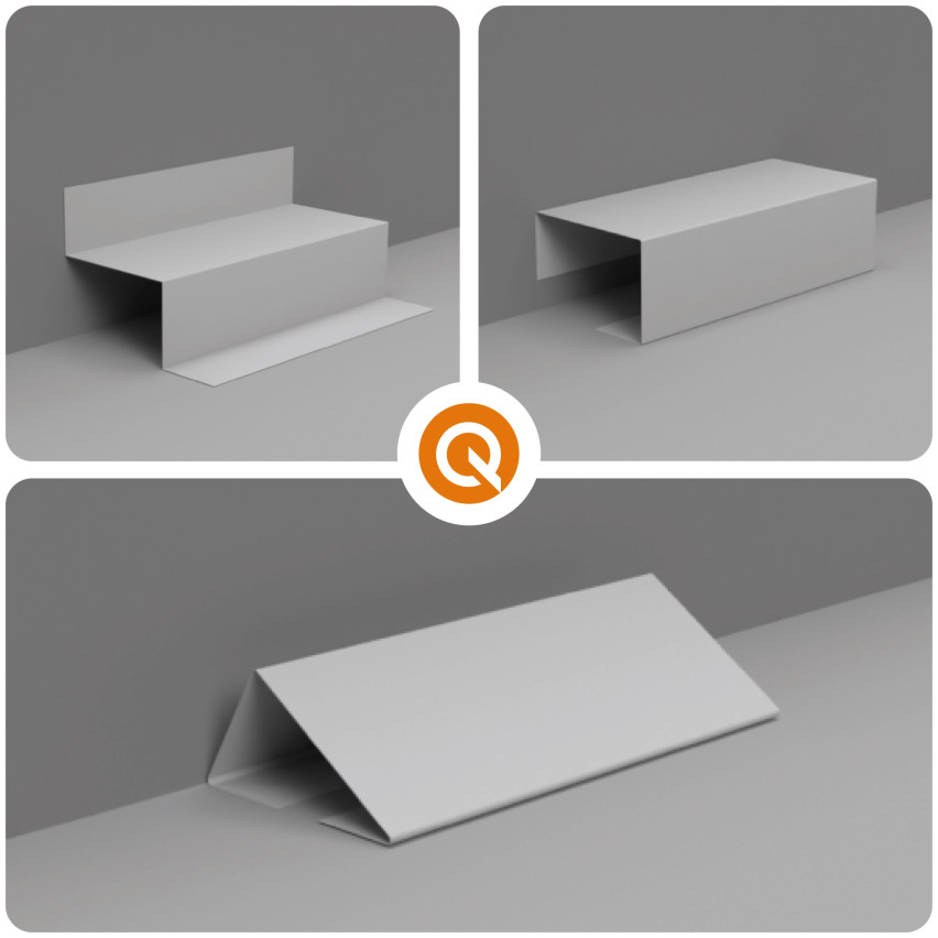 Listwa wielofunkcyjna z PCV 4in1 – samoprzylepny panel wykończeniowy, szary