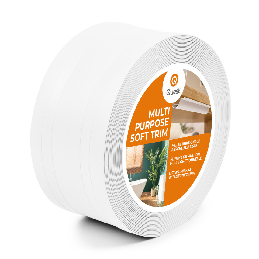 Listwa wielofunkcyjna z PCV 2in1 – samoprzylepny panel wykończeniowy, 110 mm, biały