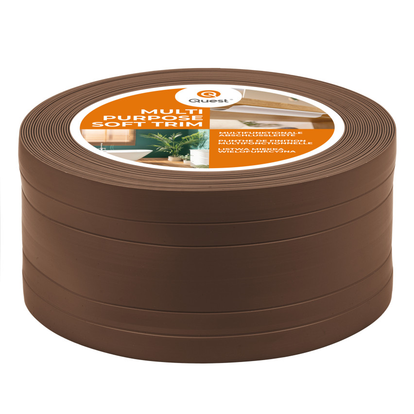 Listwa wielofunkcyjna z PCV 2in1 – samoprzylepny panel wykończeniowy, 110 mm, brąz