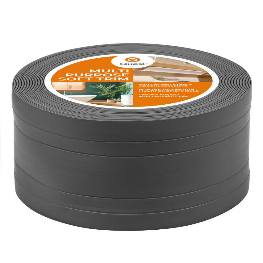 Listwa wielofunkcyjna z PCV 2in1 – samoprzylepny panel wykończeniowy, 110 mm, ciemnoszary