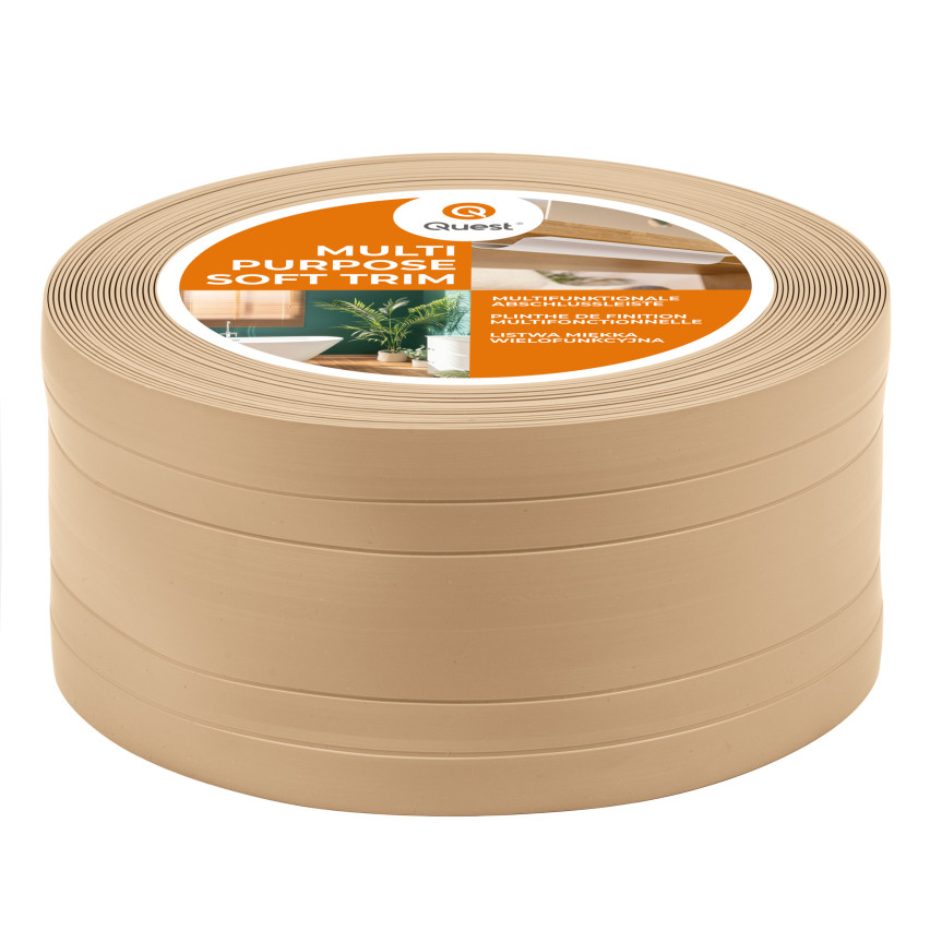 Listwa wielofunkcyjna z PCV 2in1 – samoprzylepny panel wykończeniowy, 110 mm, piaskowy