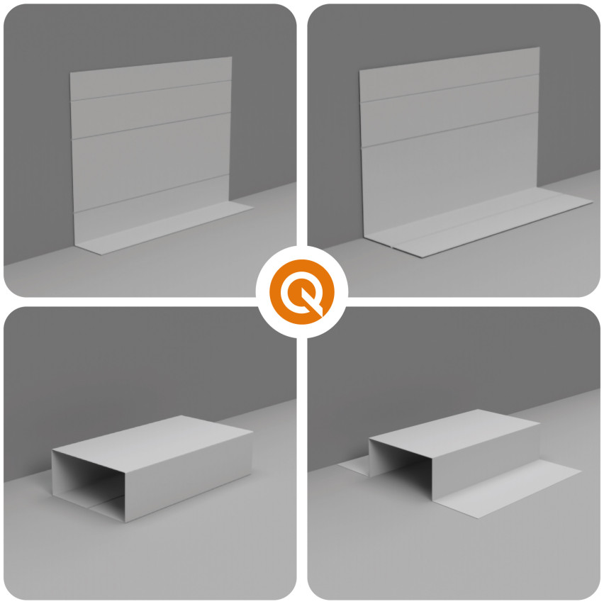 Listwa wielofunkcyjna z PCV 2in1 – samoprzylepny panel wykończeniowy, 110 mm, biały