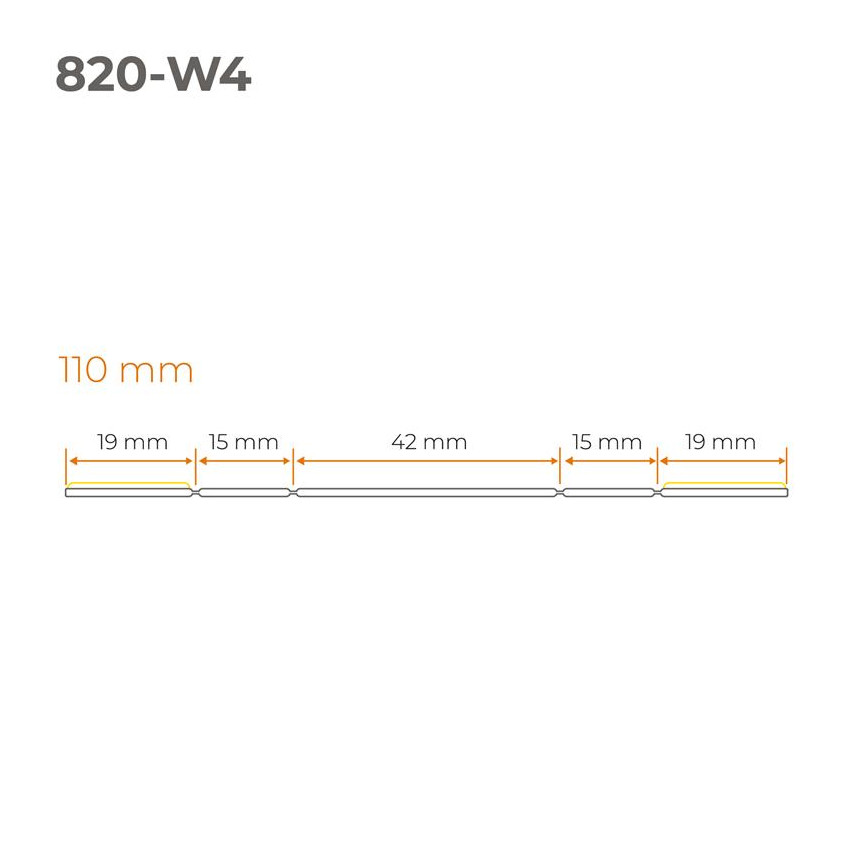 Listwa wykończeniowa W4 z PCV 2w1 110 mm samoprzylepna, maskująca elastyczna listwa podłogowa, ścienna, szary