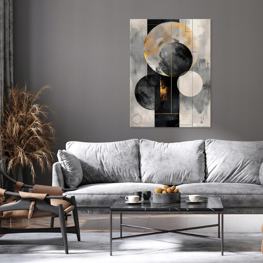 OBRAZ ART DECO ABSTRAKCJA ZŁOTO NA PŁÓTNIE ŚCIANĘ DO SYPIALNI SALONU 40x30