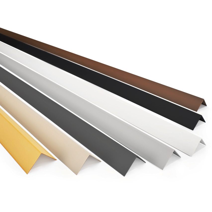 Profil kątowy PVC nierównoramienny, ochrona krawędzi, ochrona narożników, czarny